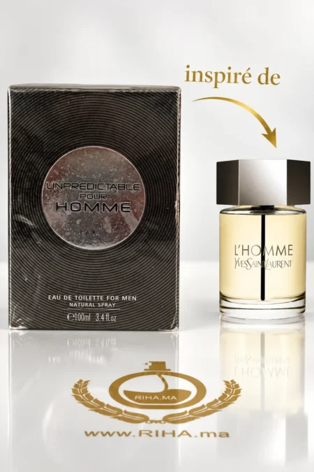 Flacon Unpredictable Pour Homme eau de toilette 100 ml sur fond clair